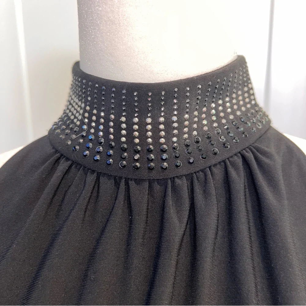 White House Black Market Black Halter Mini Dress - Picture 3 of 6